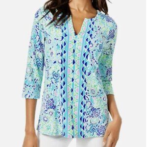 Lilly Pulitzer Women's UPF 50+ ChillyLilly Karina Printed Tunic Top - XS